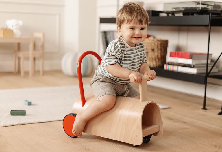 pinolino lauflernwagen rutscher enzo natur rot