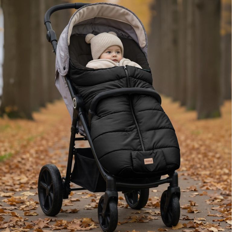 thermo kinderwagen fußsack fillikid schwarz