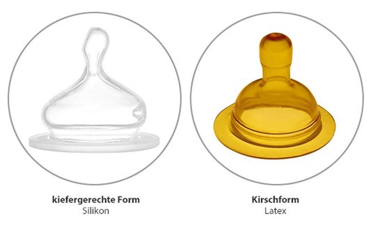 trinksauger material silikon latex